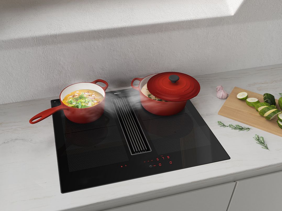 Wesco Piana Compact 60 | Induktionskochfeld mit integriertem Kochfeldabzug